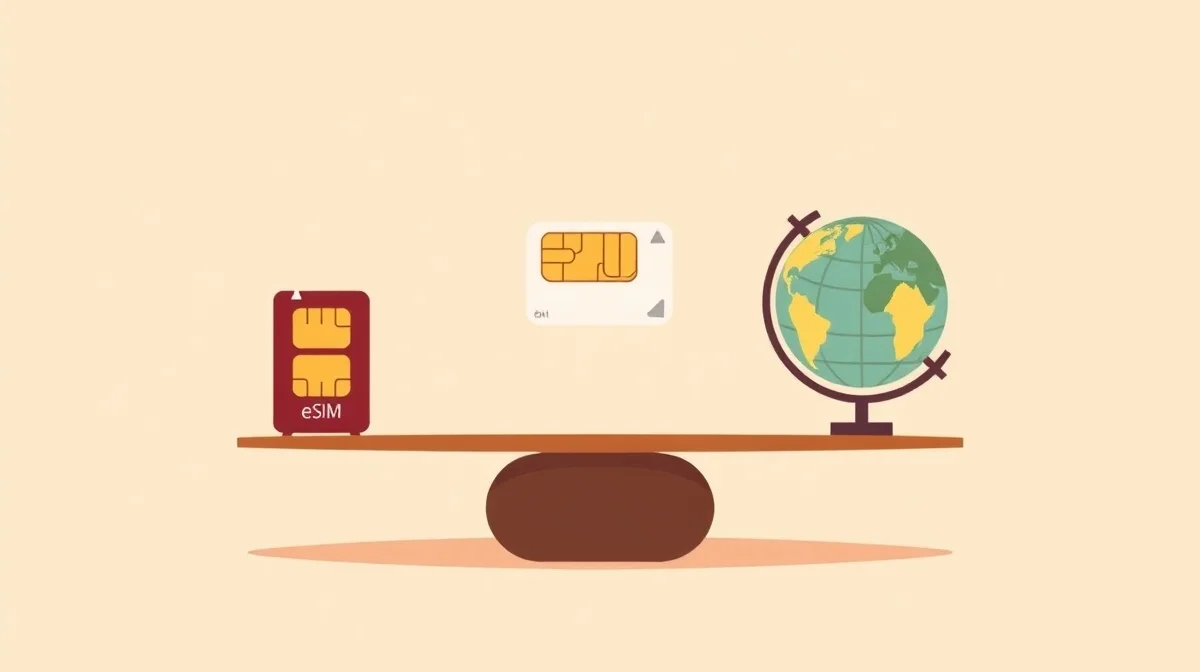Travel eSIM versus local SIM versus roaming day-pass by trip length