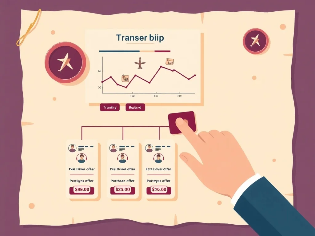 GetTransfer bidding flow: post a route, drivers bid, you pick an offer